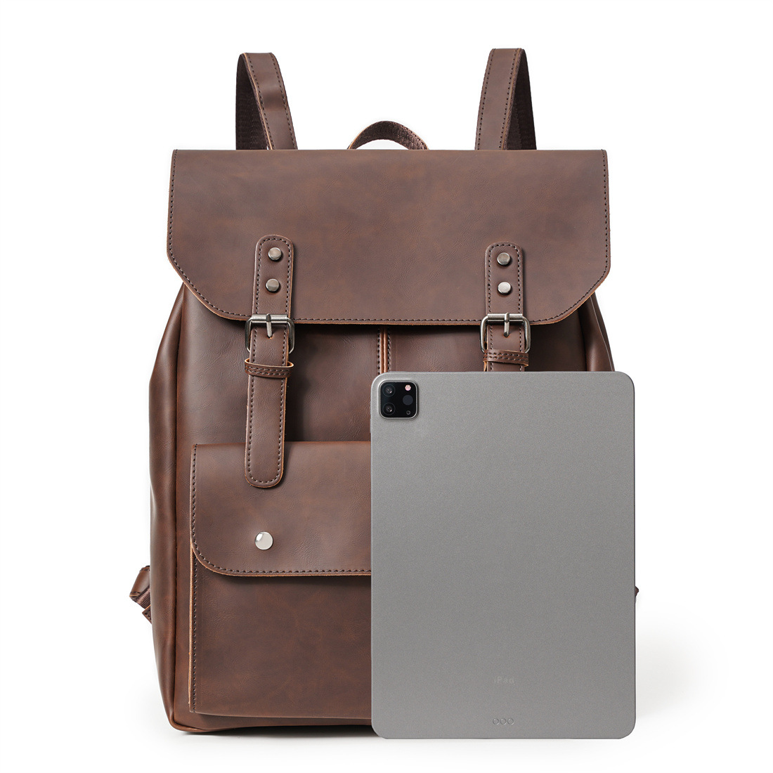 빈티지 스타일 남성용 가죽 백팩, 14인치 노트북 수납 - Leather Work Rucksack Mens 리뷰 및 가격
