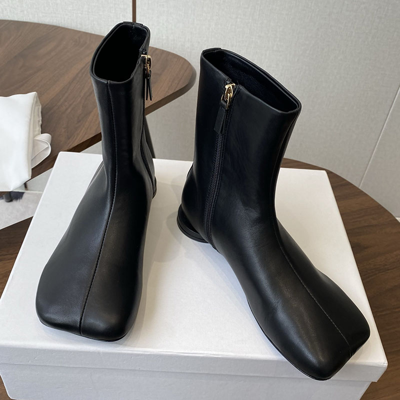 첼시 부츠 여성 스웨이드 플랫 바닥 짧은 부츠 라운드  - Leatherwork Designs 리뷰 및 가격